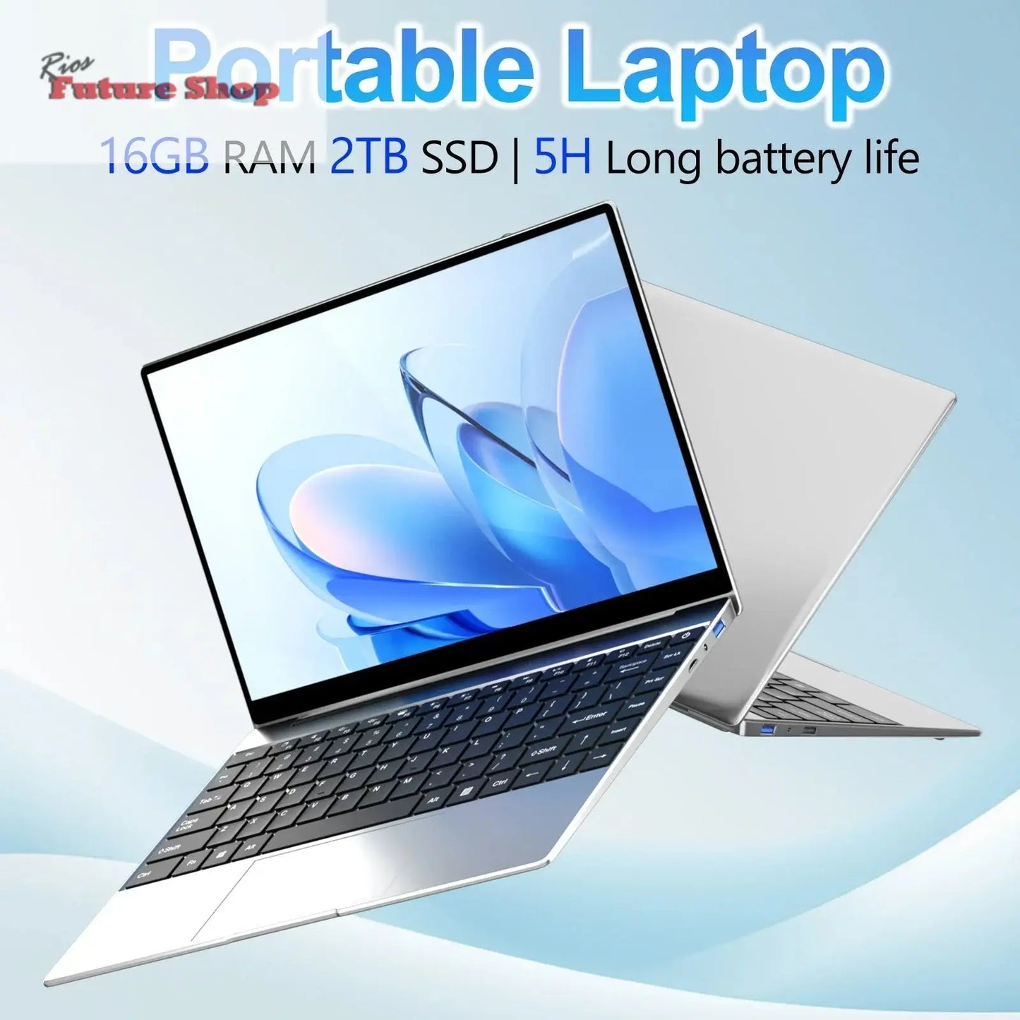 14.1" Slim Bezel Laptop Intel N3700 16GB RAM 1TB SSD Win11 - Rios Future Shop