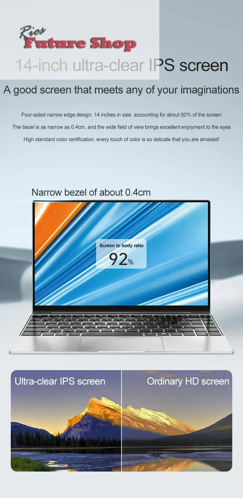 14.1" Laptop Intel N3700 16GB RAM 1TB SSD Win11 DSersUSA