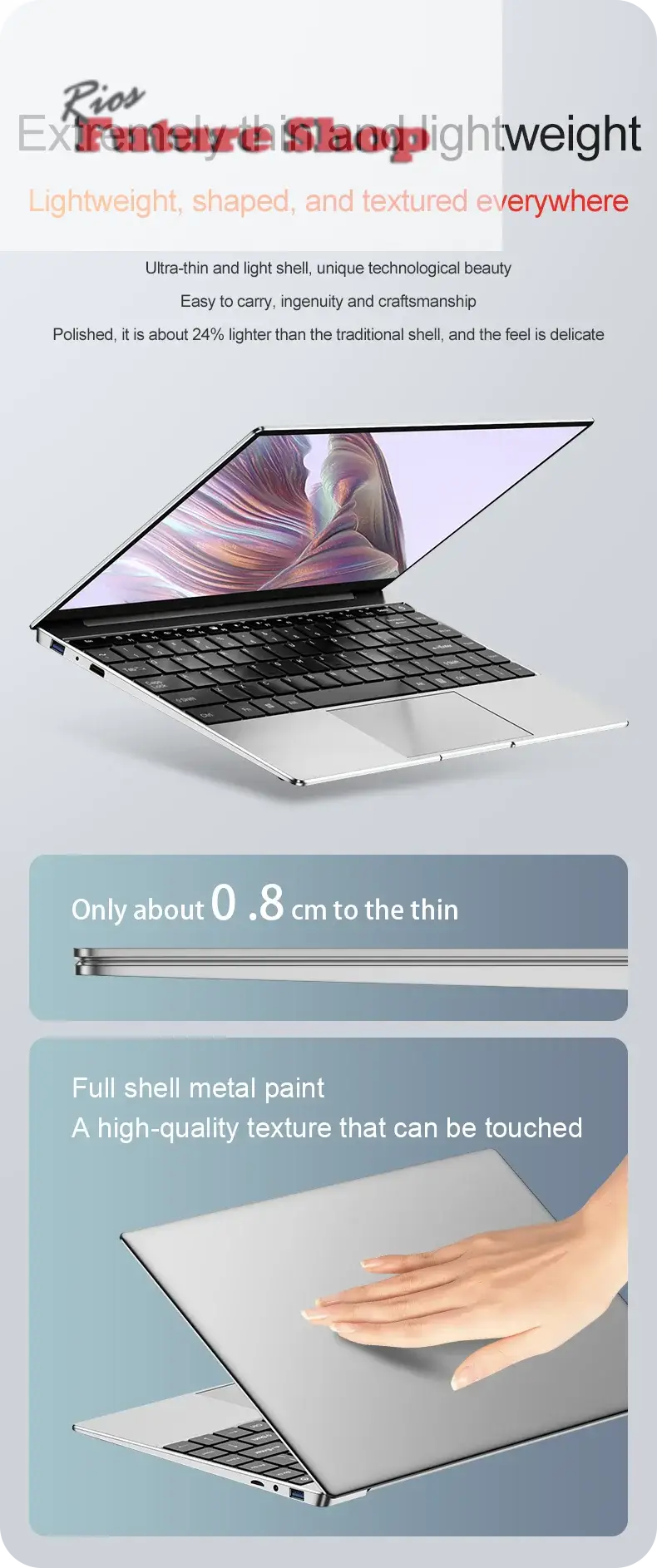 14.1" Laptop Intel N3700 16GB RAM 1TB SSD Win11 DSersUSA