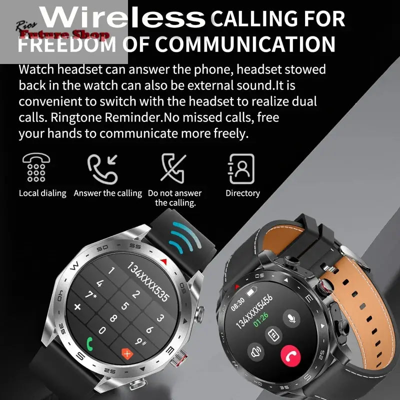 2024 New Smart Watch TWS 2-in-1 Bluetooth Earphones HIFI 9D Sound Quality Male and Female Health Exercise Tracker Smartwatches - Rios Future Shop