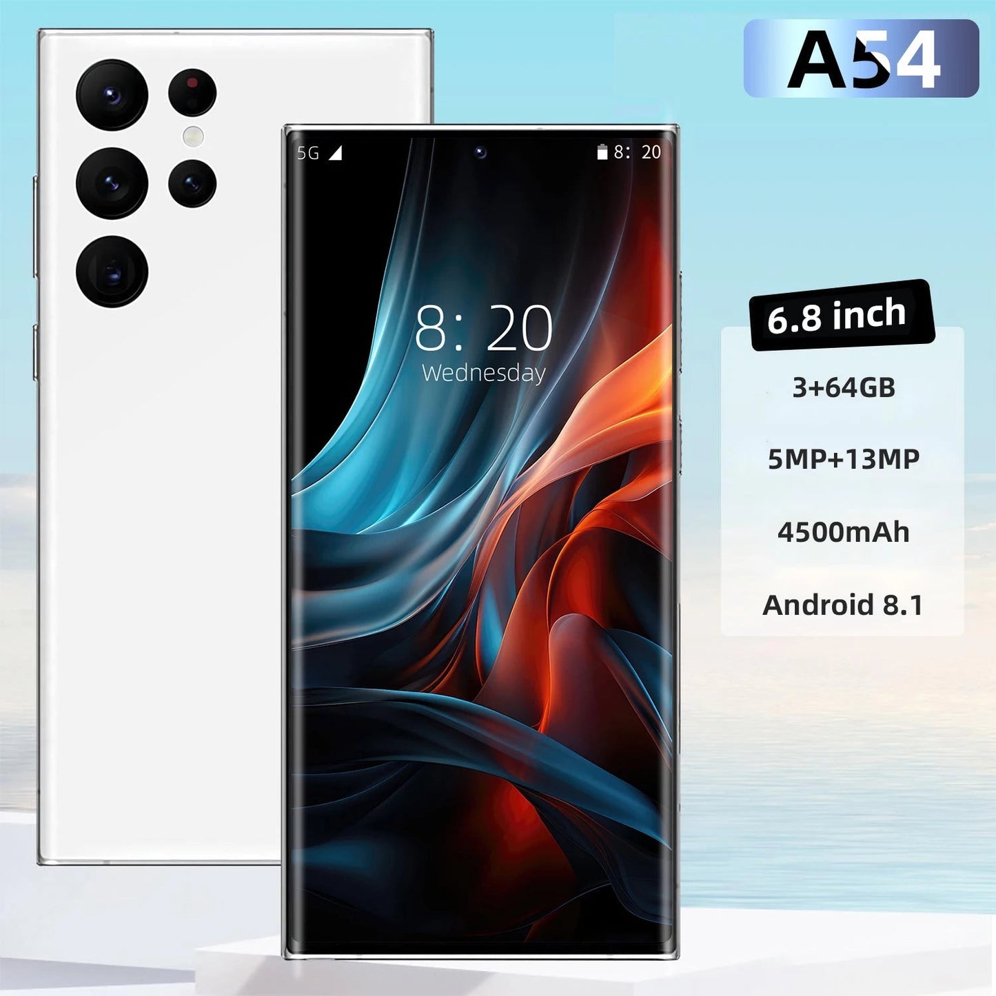 2024 new version original A54 5g mobile phone 6.8 inch 16Gb + 512Gb Android 13 smartphone dual-sec ten-core smartphone DSersALIBABA