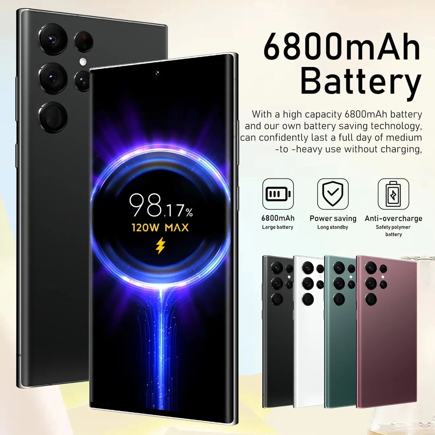 2024 new version original A54 5g mobile phone 6.8 inch 16Gb + 512Gb Android 13 smartphone dual-sec ten-core smartphone DSersALIBABA