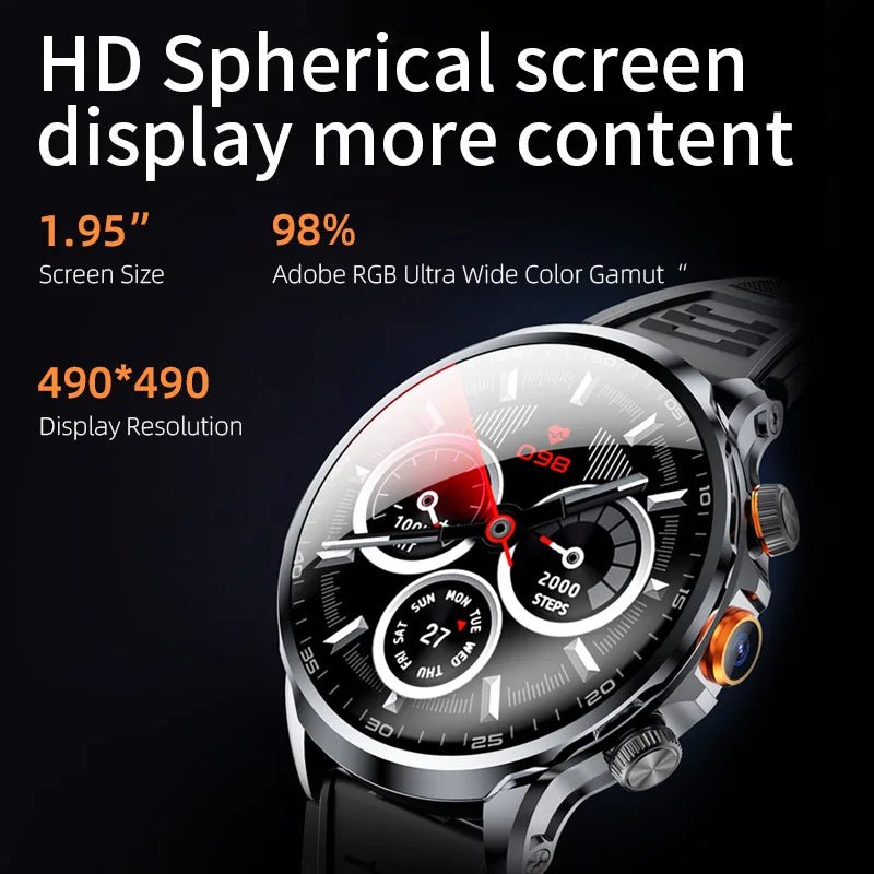 2025 novo relógio inteligente 4g android 1.95 polegada ips 360*360 tela com câmera 200w gps wifi 32gb rom smartwatch com bateria 1100mah DSersALIEXPRESS