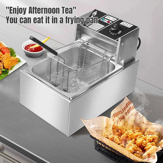 2500W 6L 220V Electric Deep Fryer Stainless Steel Electric Fryer Household Chips Frying Pan French Fries Making Machine DSersALIEXPRESS
