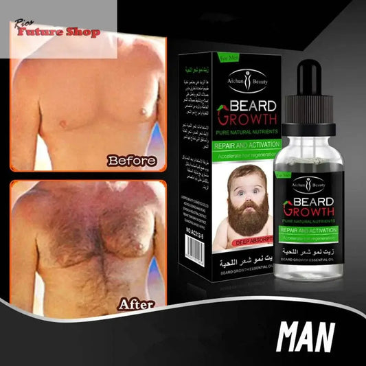 30ml Men Liquid Beard Growth Fast - Rios Future Shop