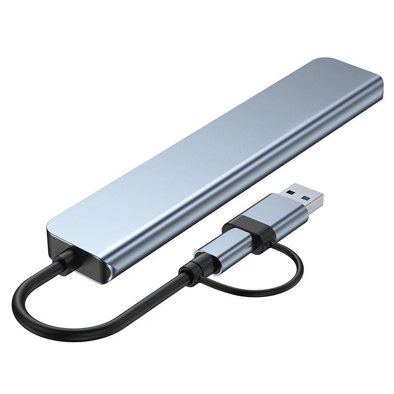 8 em 2 usb + tipo c hub docking station com adaptador de entrada de áudio de 3.5mm leitor de cartão micro sd portátil tablet conversor de disco de telefone DSersUSA