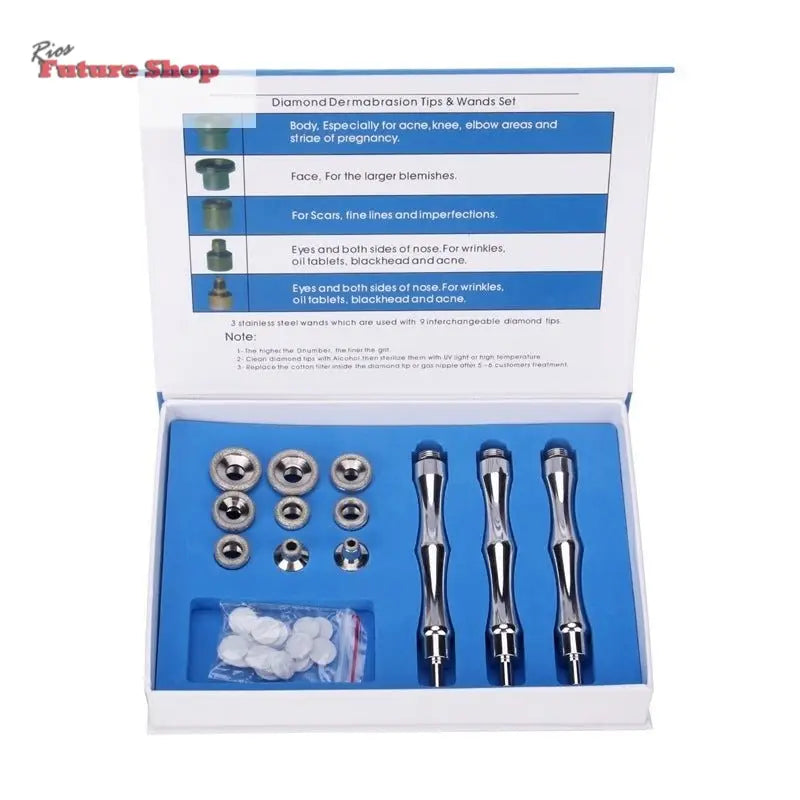 Acessórios de dermoabrasão microesculpidos em diamante - Rios Future Shop