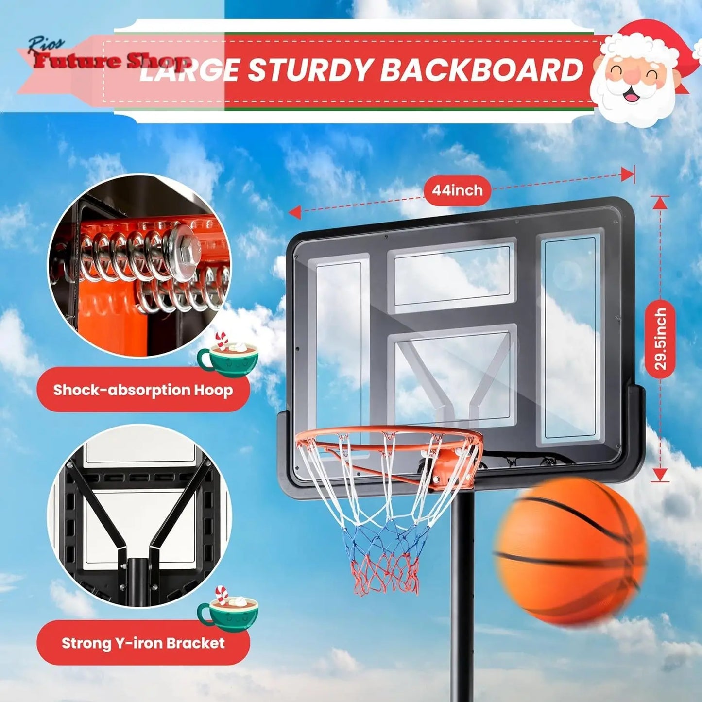 Basketball Hoop Outdoor Portable Goal Court System, Banned Platform Amazon - Rios Future Shop