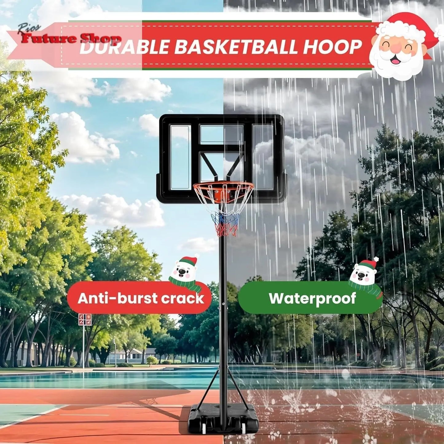 Basketball Hoop Outdoor Portable Goal Court System, Banned Platform Amazon - Rios Future Shop