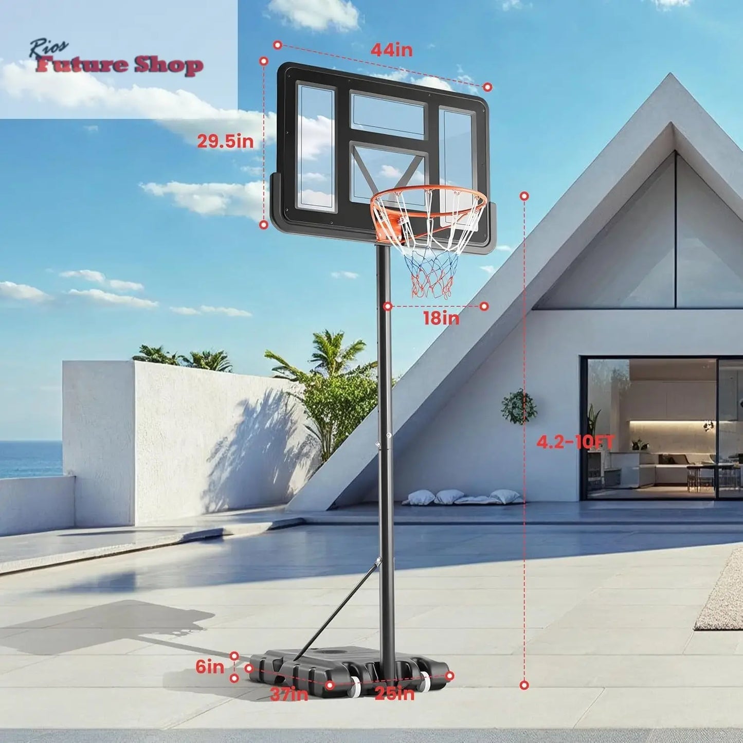 Basketball Hoop Outdoor Portable Goal Court System, Banned Platform Amazon - Rios Future Shop