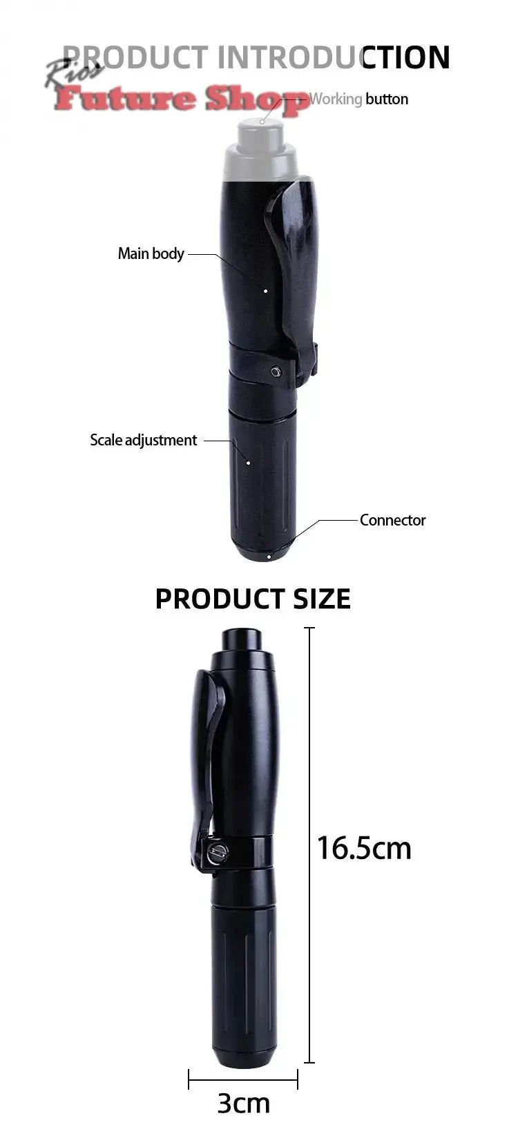 Black 2 IN 1 0.3ML & 0.5ML Hyaluronic Acid Pen Injection - Rios Future Shop