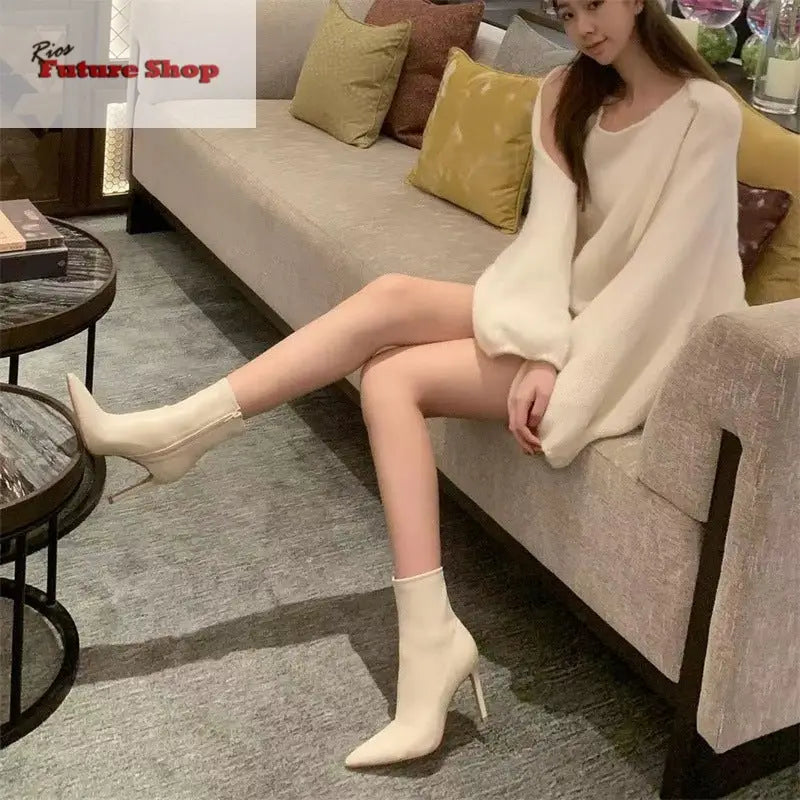 Botas Martin de salto agulha com salto agulha - Rios Future Shop