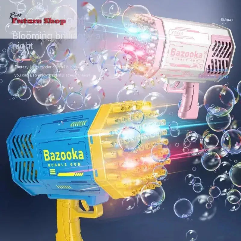 Bubble Gun Kids Toys Rocket 69 Holes - Rios Future Shop
