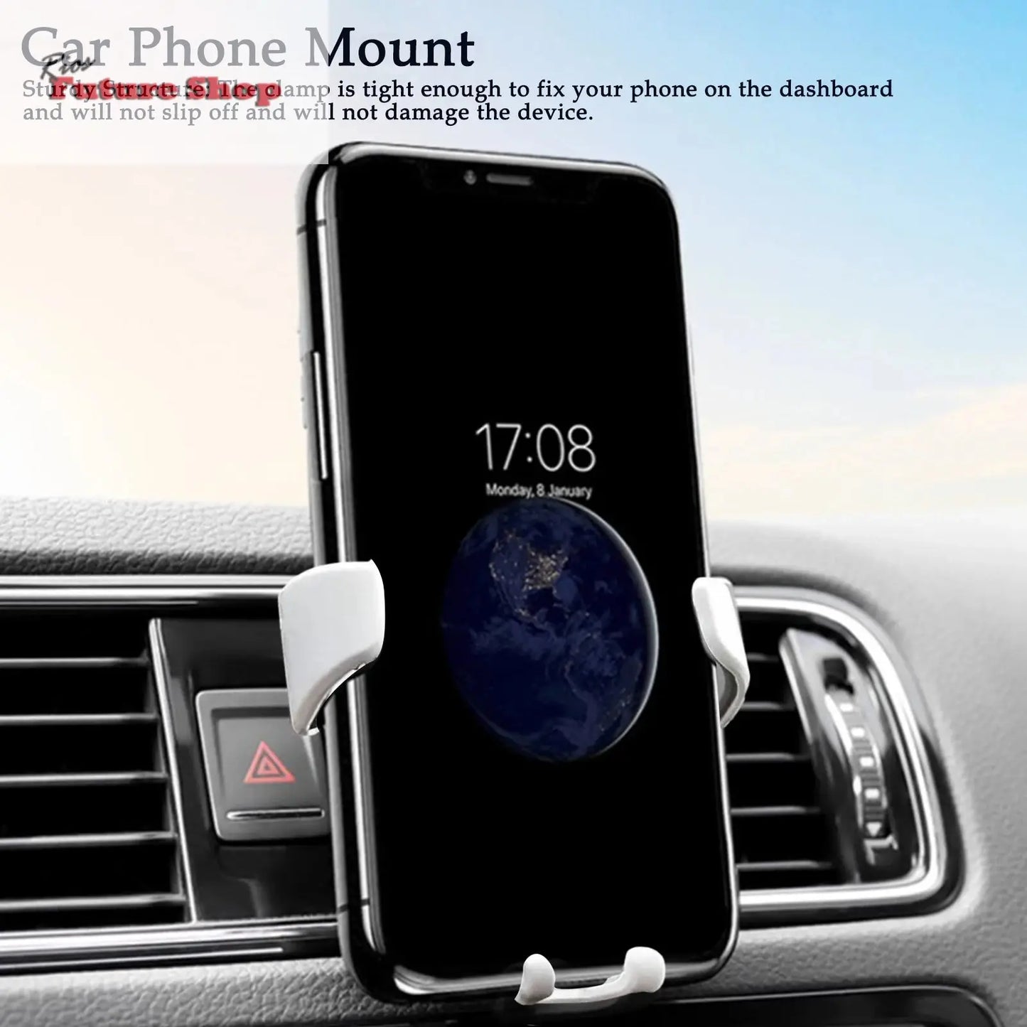 Car Phone Mount Universal Gravity Auto Phone Holder Car Air Vent Clip Mount Mobile Phone Holder CellPhone Stand Support - Rios Future Shop