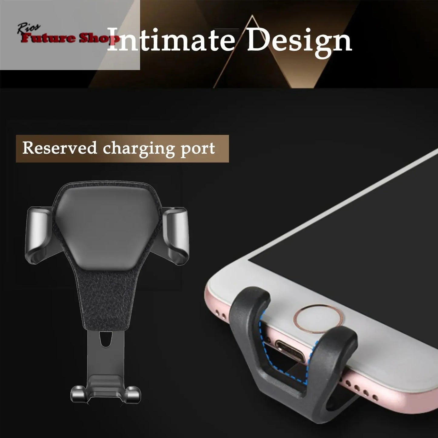 Car Phone Mount Universal Gravity Auto Phone Holder Car Air Vent Clip Mount Mobile Phone Holder CellPhone Stand Support - Rios Future Shop