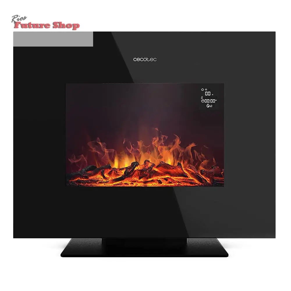 Cecotec Chimenea Eléctrica Ready Warm 2700 Design Flames White. 2000 W, Tamaño 26", 2 Niveles de Potencia, Soporte de pie, Mando a Distancia, Temporizador, 25 m2 - Rios Future Shop
