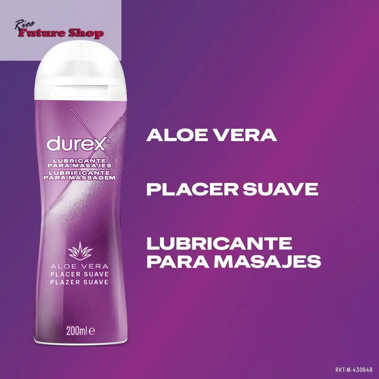 Durex Play Massage Gel Lubricante 2 en 1 con Aloe Vera - 200 ml Dropea