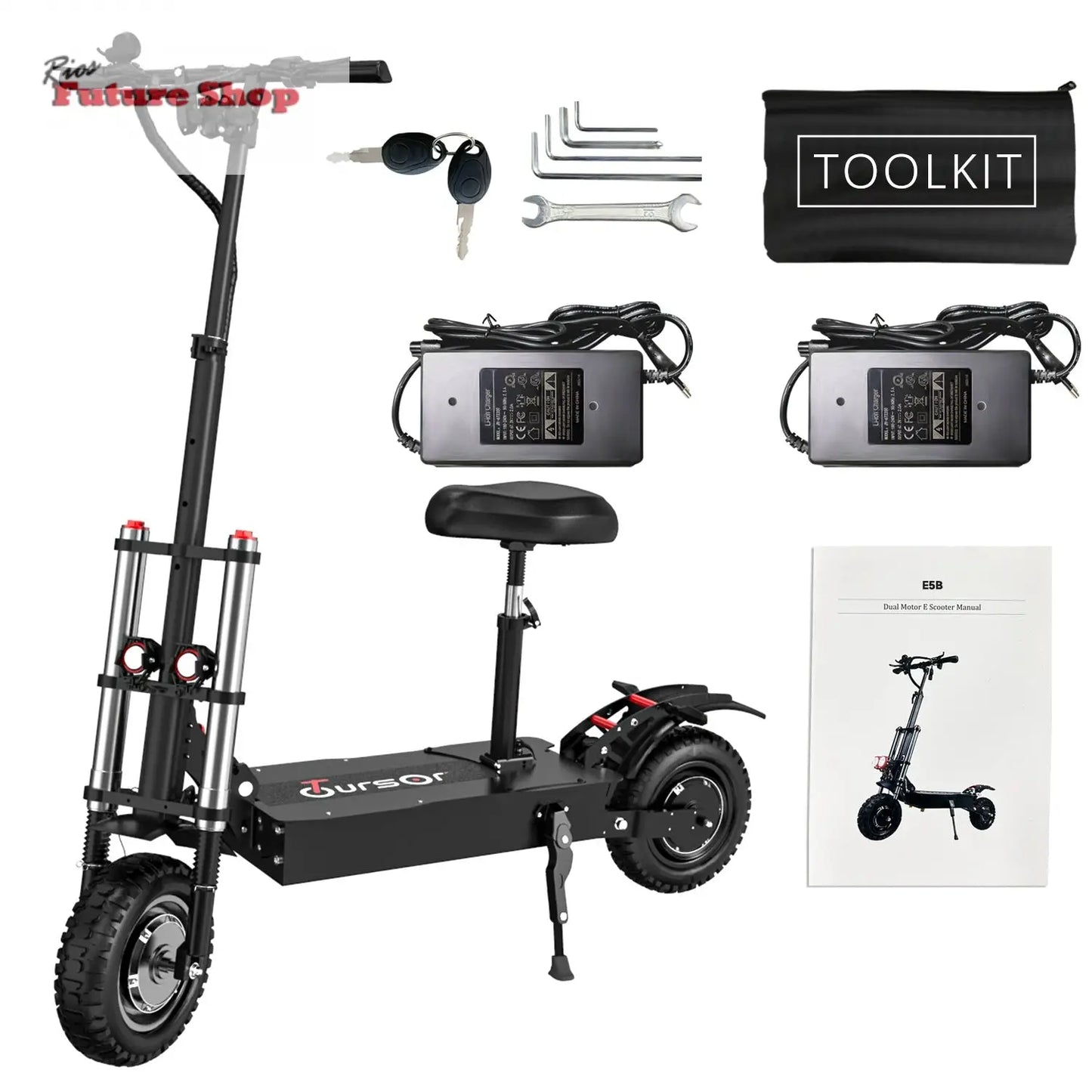 Electric Scooter With Seat, 6000W - Rios Future Shop