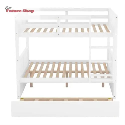Full Over Full Bunk Bed With Twin Size Trundle - Rios Future Shop