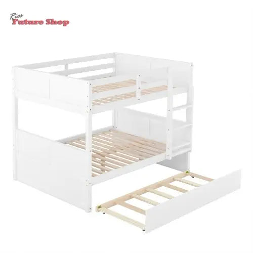 Full Over Full Bunk Bed With Twin Size Trundle - Rios Future Shop