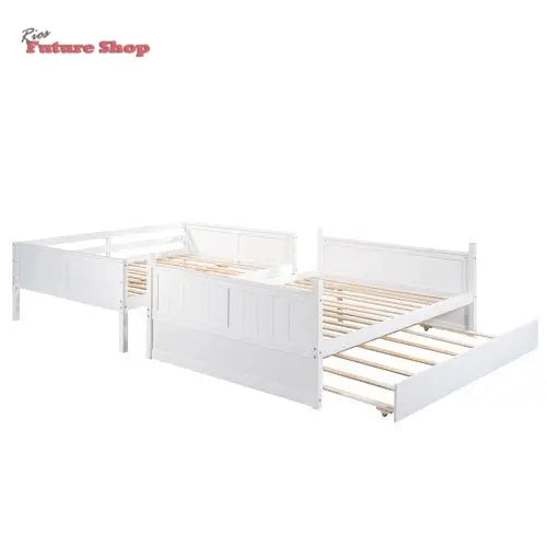 Full Over Full Bunk Bed With Twin Size Trundle - Rios Future Shop