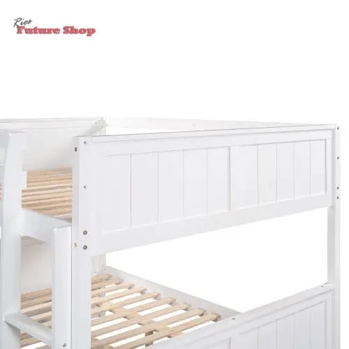 Full Over Full Bunk Bed With Twin Size Trundle - Rios Future Shop