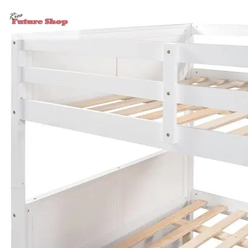Full Over Full Bunk Bed With Twin Size Trundle - Rios Future Shop