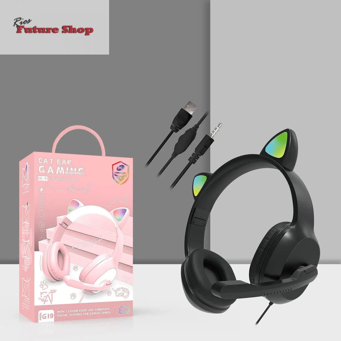 Headphones com fio para jogos Headset G19 - Rios Future Shop