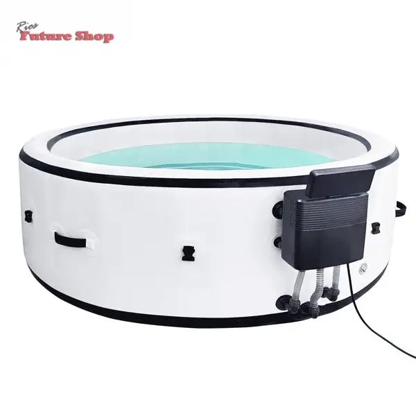 Inflatable Hot Tub, Portable Spa Pool, Outdoor Spa Center That Can Accommodate 4 - 6 People, With Lid And 6 Colored Light Beads - Rios Future Shop