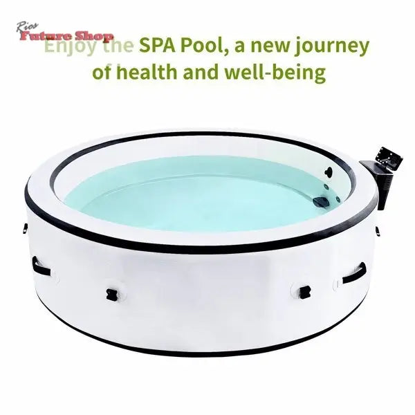 Inflatable Hot Tub, Portable Spa Pool, Outdoor Spa Center That Can Accommodate 4 - 6 People, With Lid And 6 Colored Light Beads - Rios Future Shop