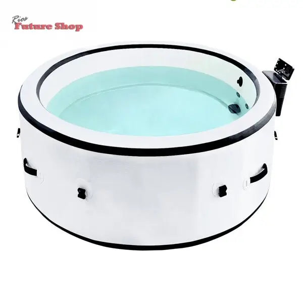 Inflatable Hot Tub, Portable Spa Pool, Outdoor Spa Center That Can Accommodate 4 - 6 People, With Lid And 6 Colored Light Beads - Rios Future Shop
