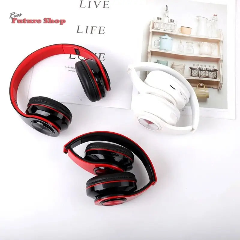 LED Wireless Bluetooth Headphones Gaming Headsets Sport Earphone With Support TF Card Colorful Breathing Lights - Rios Future Shop