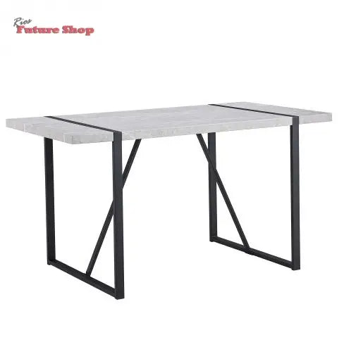 Modern Dining Table, 55 Inch Kitchen Table For 4 People, Rectangular Dinner Table For Dining Room, Home Office, Living Room Furniture, Easy Assembly, - Rios Future Shop