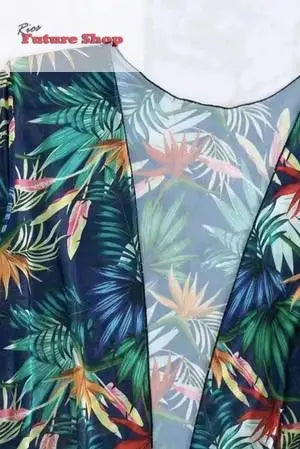 Printed Halter Neck Three-Piece Swim Set - Rios Future Shop