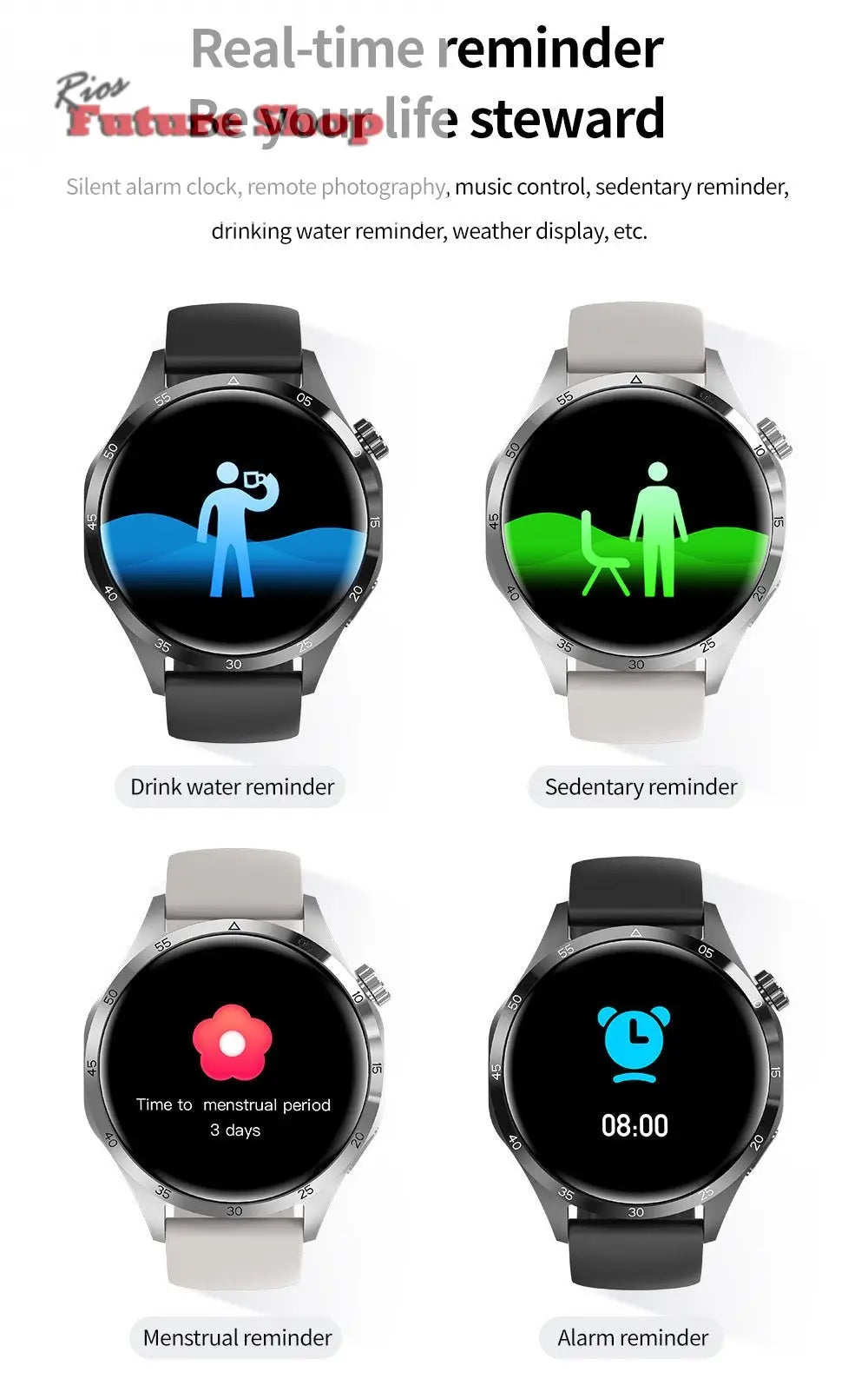 SmartWatch Desportivo Bluetooth Chamada - Rios Future Shop