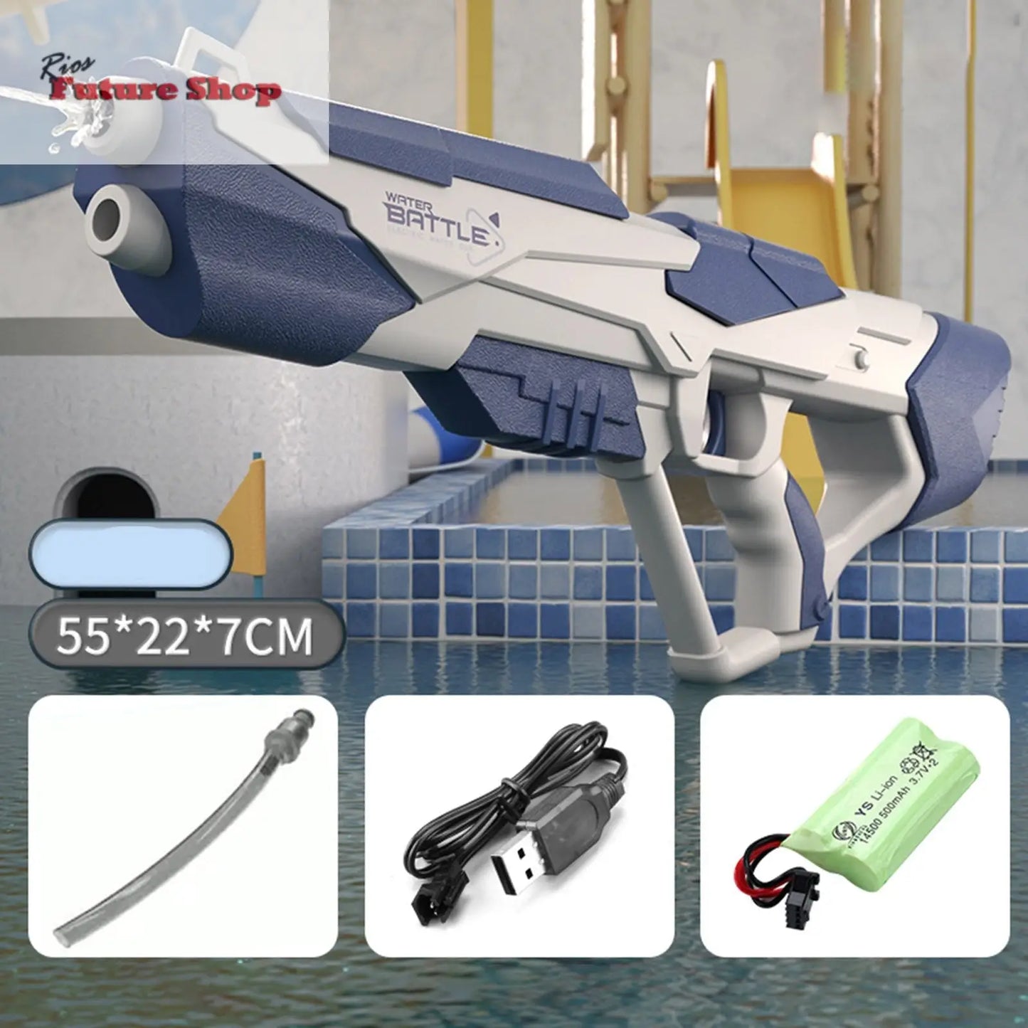 Space Water Gun Electric Automatic Water Absorption Toy - Rios Future Shop