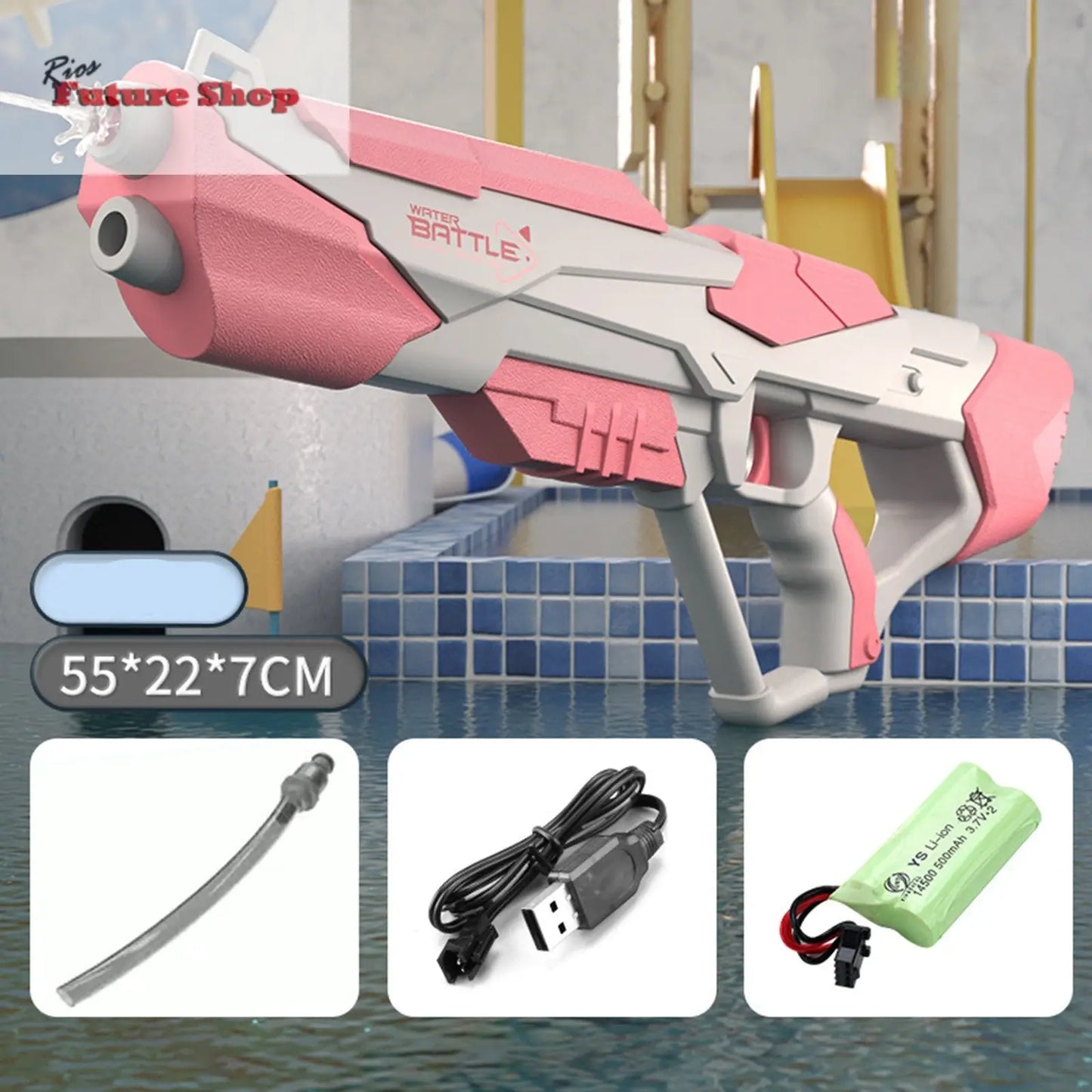 Space Water Gun Electric Automatic Water Absorption Toy - Rios Future Shop
