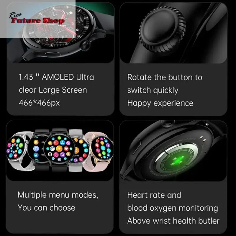 True AMOLED Sports Smart Watch - Rios Future Shop