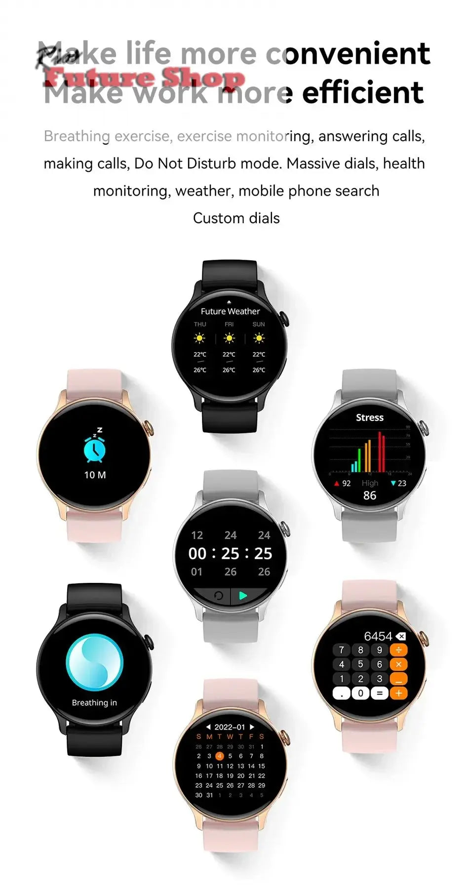 True AMOLED Sports Smart Watch - Rios Future Shop