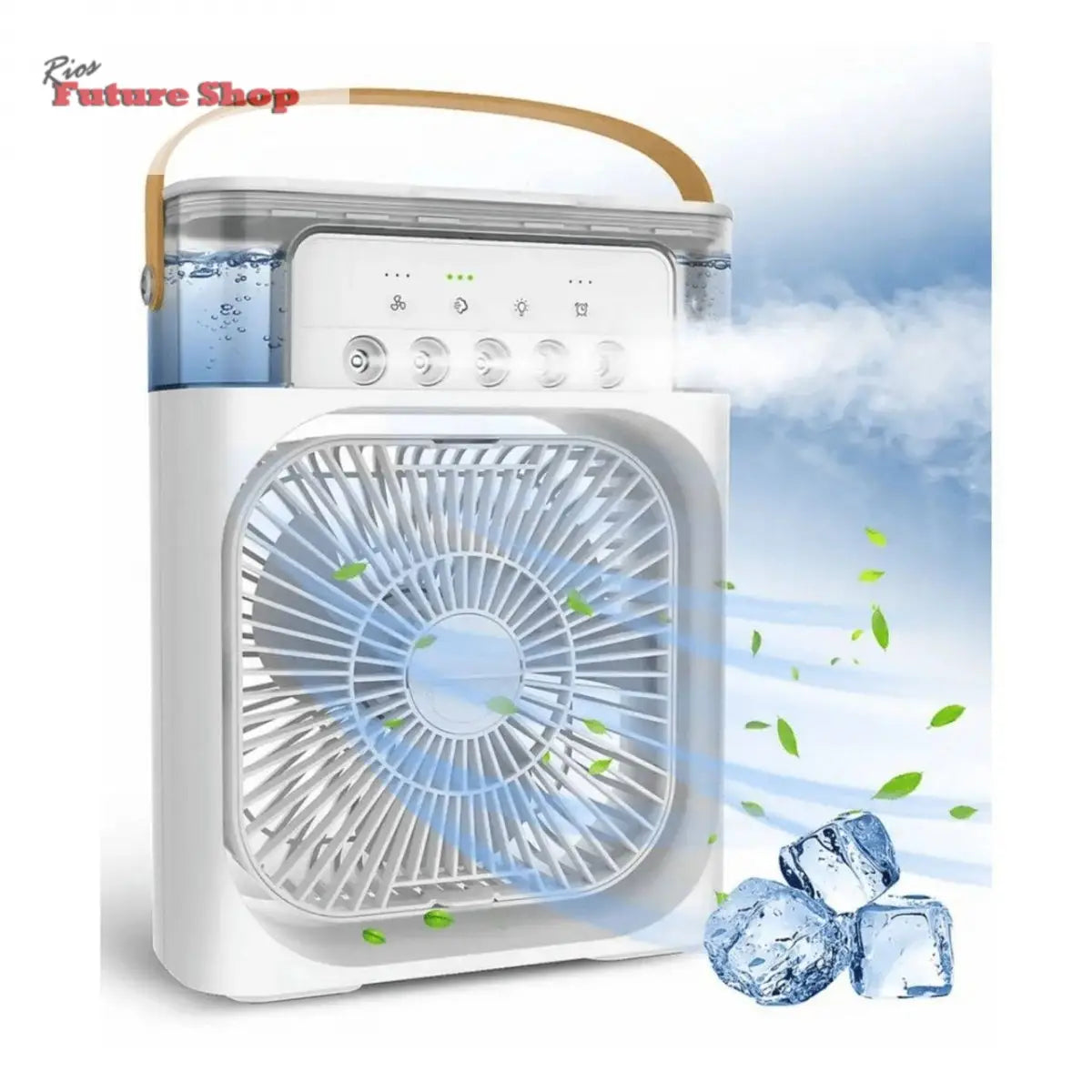 Ventilador humidificador de nebulización blanco
