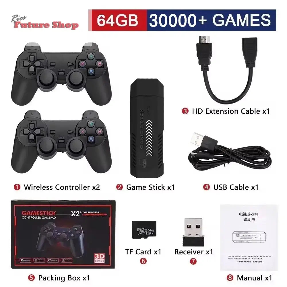 Video Game Console X2 Plus 4K HD Retro 40000 Games - Rios Future Shop