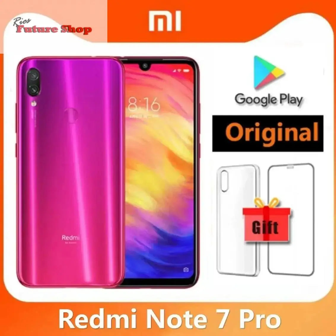 Xiaomi Redmi Note 7 PRO 6GB 128GB Original Smartphone Snapdragon - Rios Future Shop