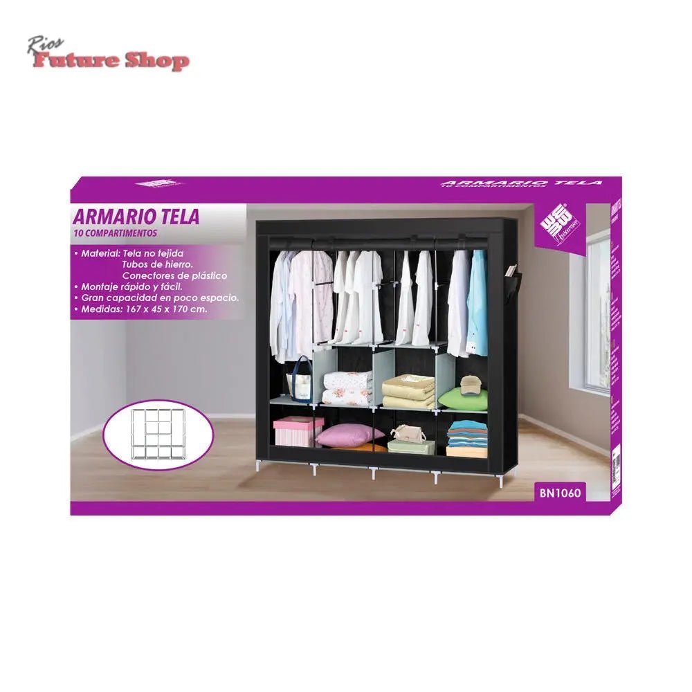 armario-de-tela-armario-ropero-con-cubierta-de-tela-no-tejida-167-x-170-x-45-cm-5369396 - Rios Future Shop