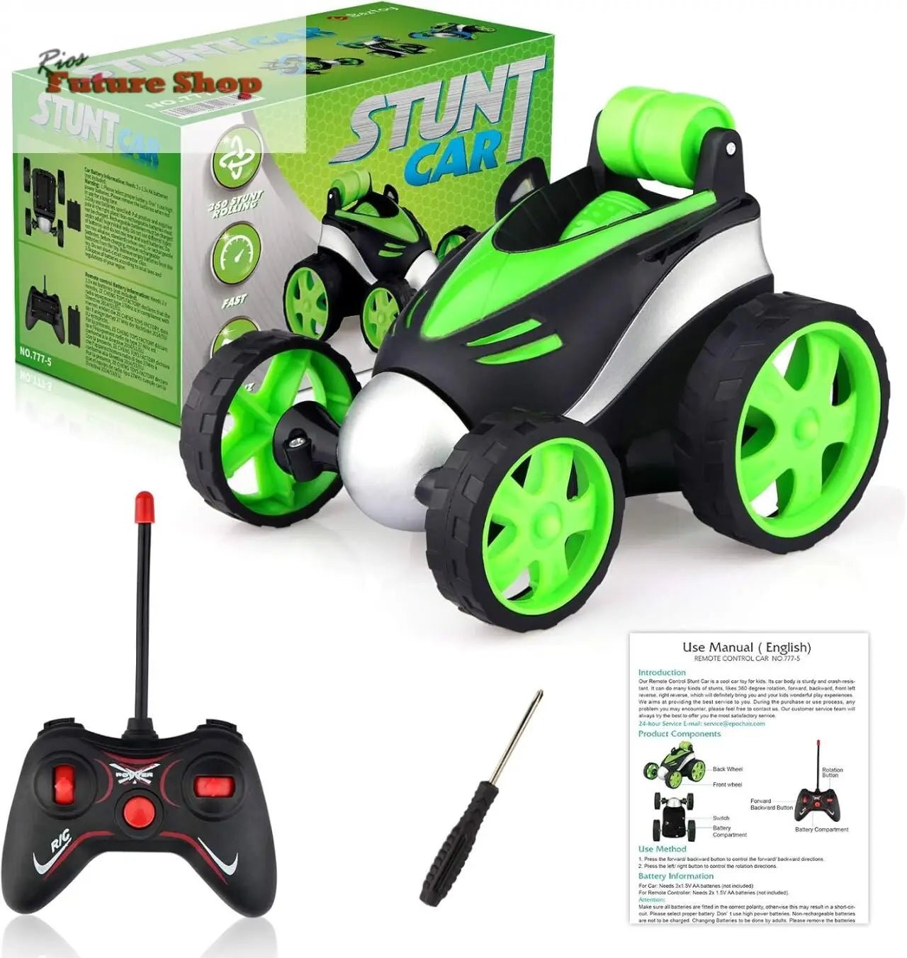 Carro Teledirigido Acrobático Stunt RC para crianças | Rotación 360° y Alta Velocidad - Rios Future Shop