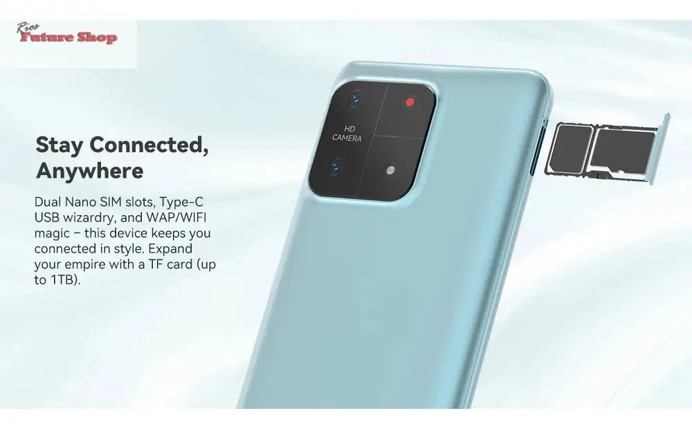 Cubot A1 Smartphone 6.56" HD+Screen 8GB(4GB+4GB)RAM 128GB ROM Octa core Android 13 5100mAh Battery Face ID 13MP Camera Cellphone - Rios Future Shop
