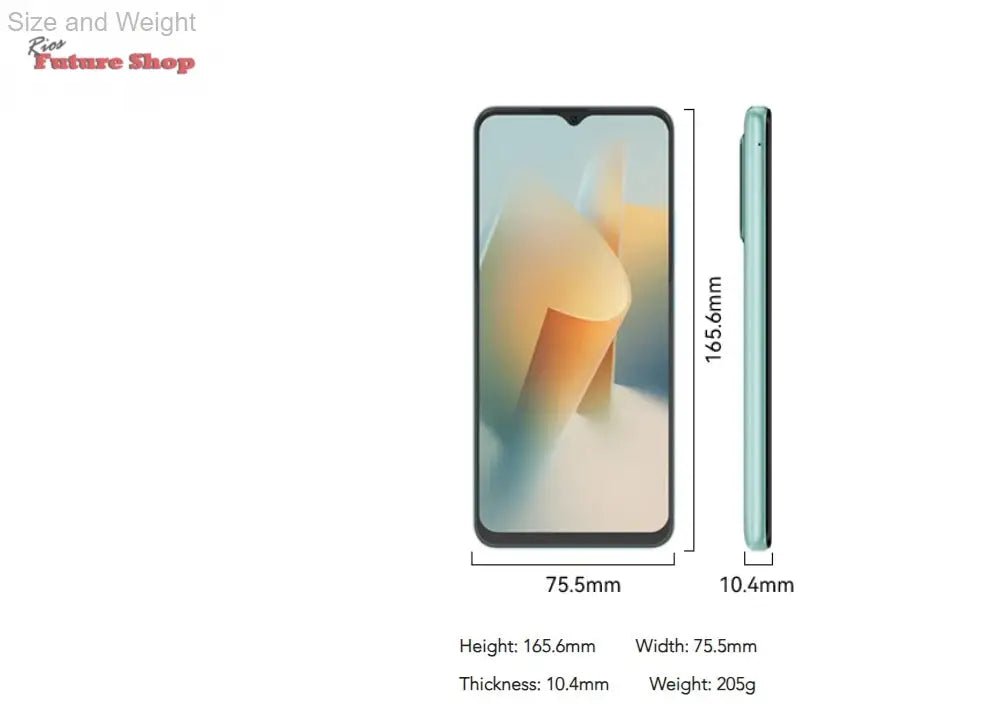 Cubot A1 Smartphone 6.56" HD+Screen 8GB(4GB+4GB)RAM 128GB ROM Octa core Android 13 5100mAh Battery Face ID 13MP Camera Cellphone - Rios Future Shop