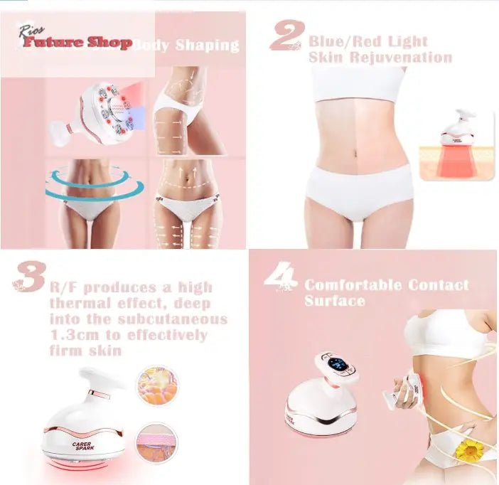 Dispositivo de beleza ultrassónico máquina, corpo de ultra - som 6 em 1 RF EMS fototerapia - Rios Future Shop