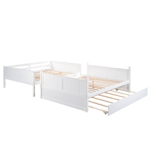 Full Over Full Bunk Bed With Twin Size Trundle - Rios Future Shop