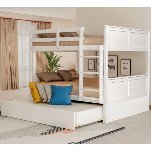Full Over Full Bunk Bed With Twin Size Trundle - Rios Future Shop