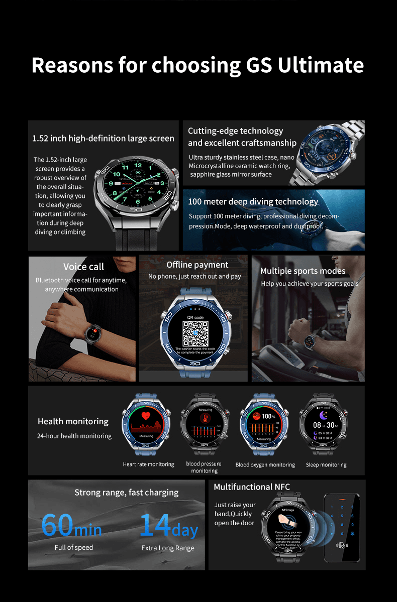 GS ultimate full touch screen smartwatch - Rios Future Shop